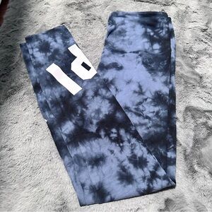PINK Victorias Secret Yoga Blue Tie Dye Leggings